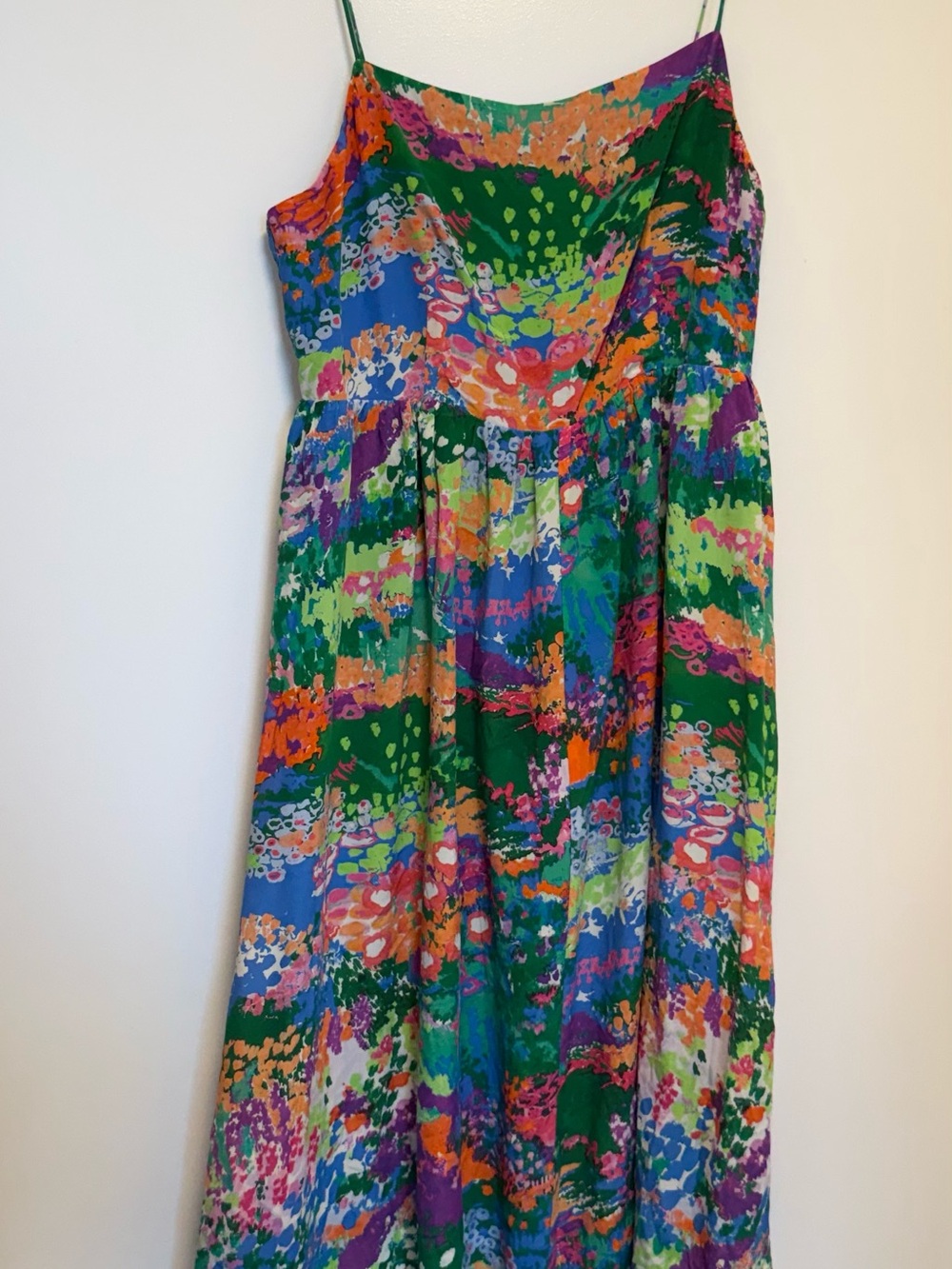 & Other Stories Multicolor Abstract Floral Maxi Dress - Green Focus